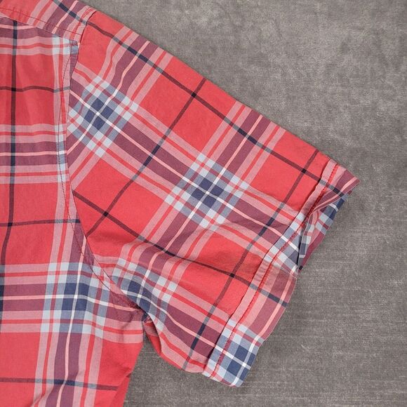 Timberland Vintage Button Up Short Sleeve Plaid Mens Size XL - Picture 9 of 10